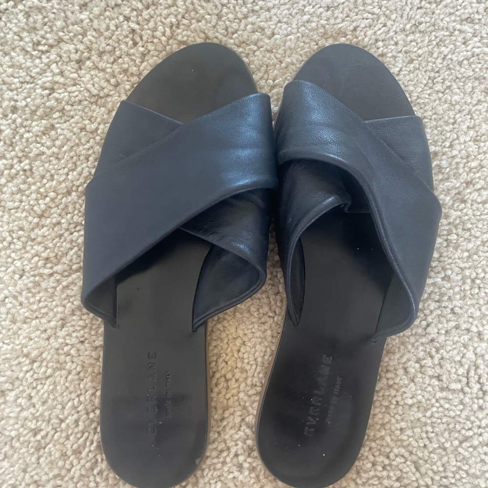 Everlane Black Crisscross Slide Sandals - Picture 2 of 6